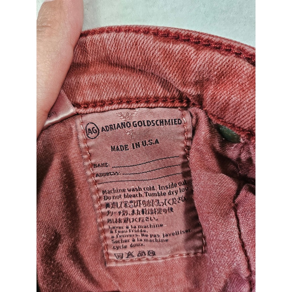 AG Adriano Goldschmied The Stilt Cigarette Leg Jeans 27R Terracotta Made in USA - Picture 7 of 16